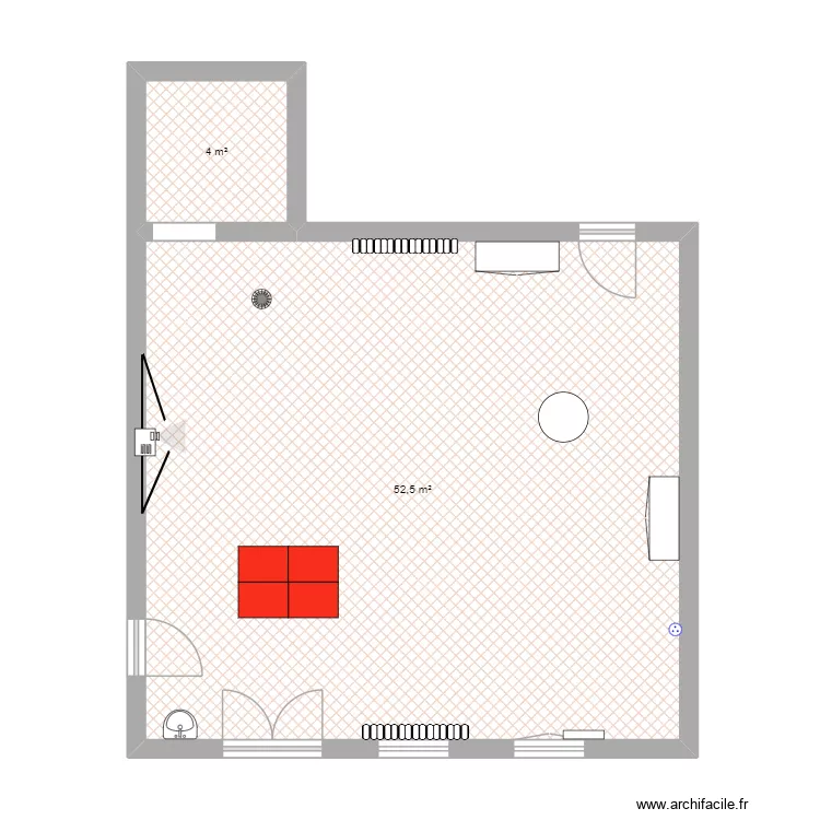 Classe. Plan de 2 et 57 m² Classe. Plan de 2 et 57 m²
