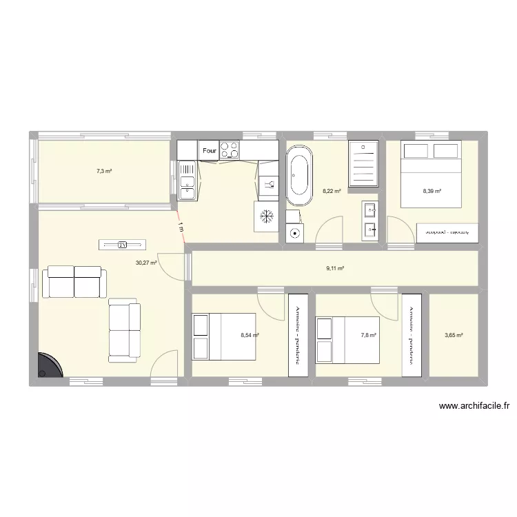 maison 1. Plan de 