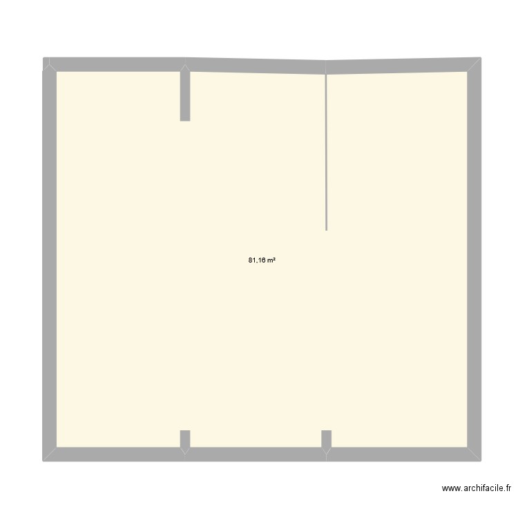 16/04. Plan de 1 pièce et 81 m2