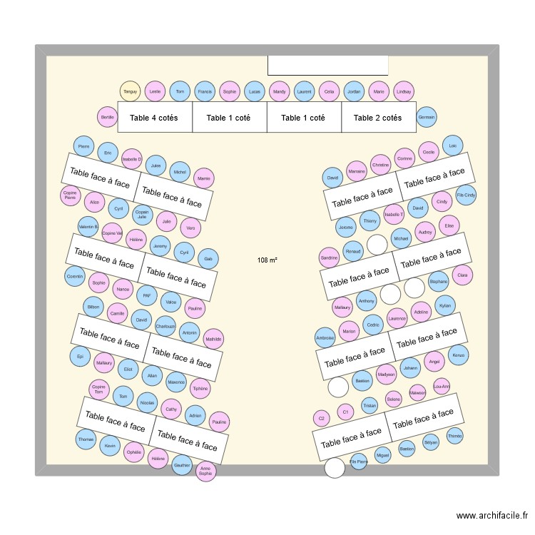 Mariage. Plan de 0 pièce et 0 m2