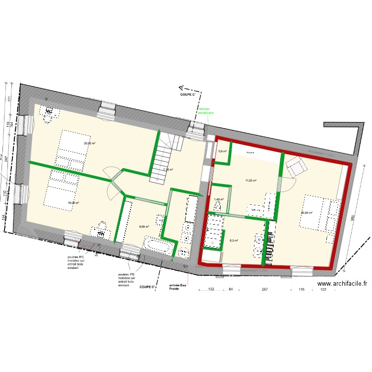 Maison Céli V1.4. Plan de 11 pièces et 210 m2