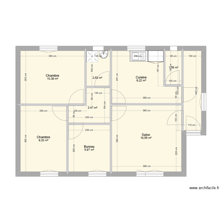 Lubidet provisoire. Plan de 0 pièce et 0 m2