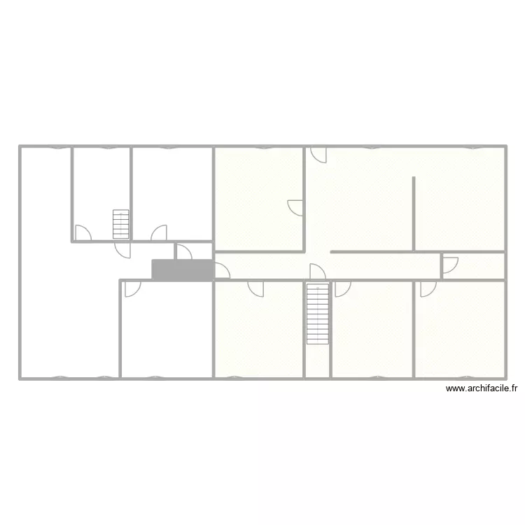 1er étage brut sans nom et superficie V1. Plan de 13 et 286 m² 1er étage brut sans nom et superficie V1. Plan de 13 et 286 m²