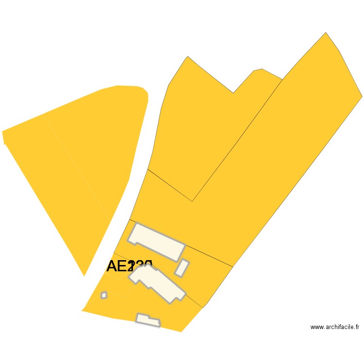 hameau. Plan de 5 pièces et 639 m2