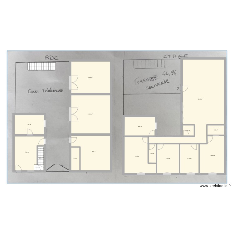 MAISON LUNEL LAURIERS. Plan de 16 pièces et 269 m2