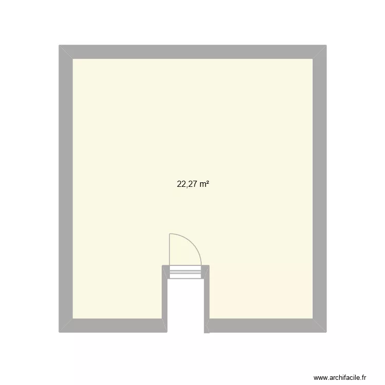 grenier. Plan de 1  et 22 m²