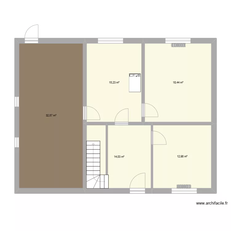 rez de chauss&eacute;e. Plan de 