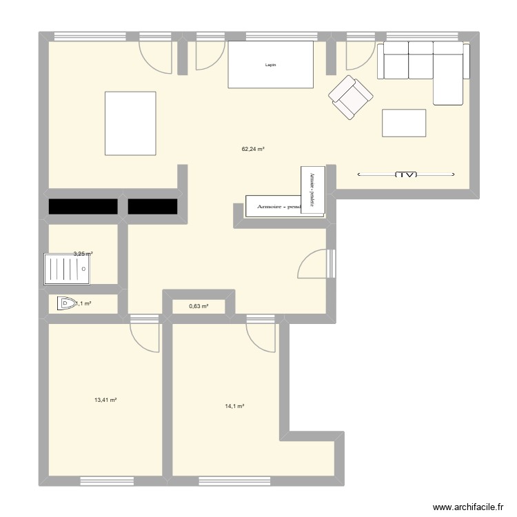 app. Plan de 0 pièce et 0 m2