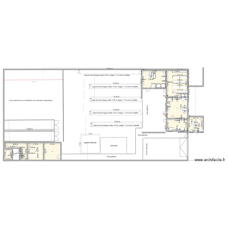 Etude 1 voltaire CONTAINER. Plan de 9 pièces et 195 m2