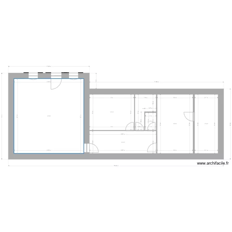 Place blanche rdc 1. Plan de 7 Pièces et 101 m²