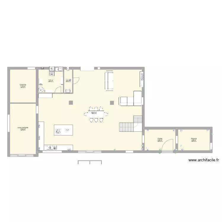 placher chauffant. Plan de 