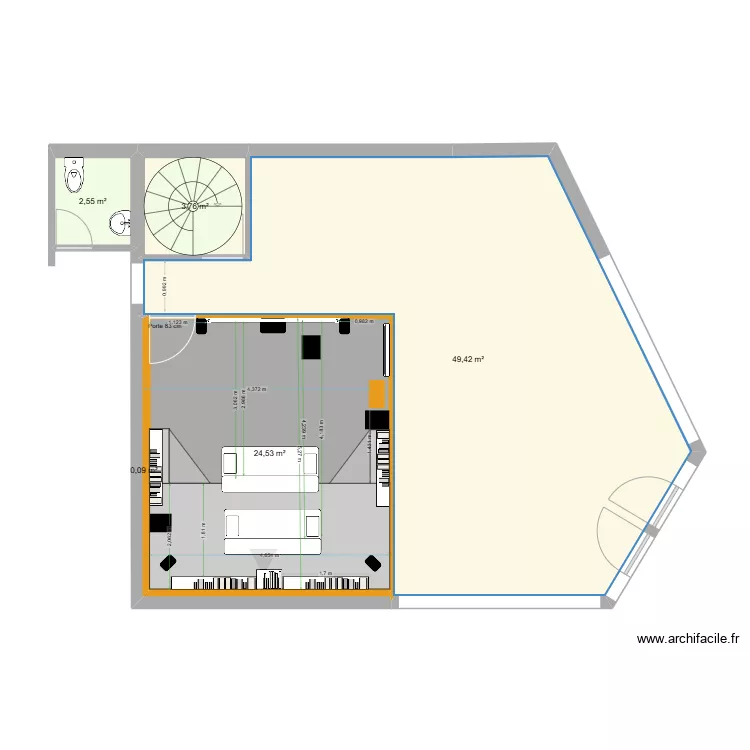 salle cinéma fauteuils marches biais. Plan de salle cinéma fauteuils marches biais. Plan de