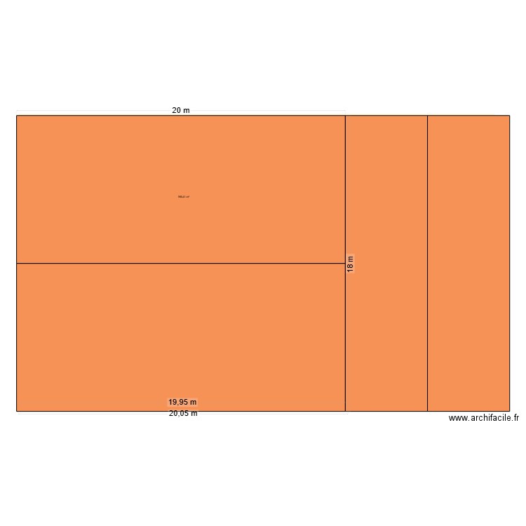chai. Plan de 1 pièce et 195 m2