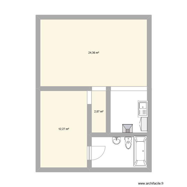 appartement. Plan de 0 pièce et 0 m2