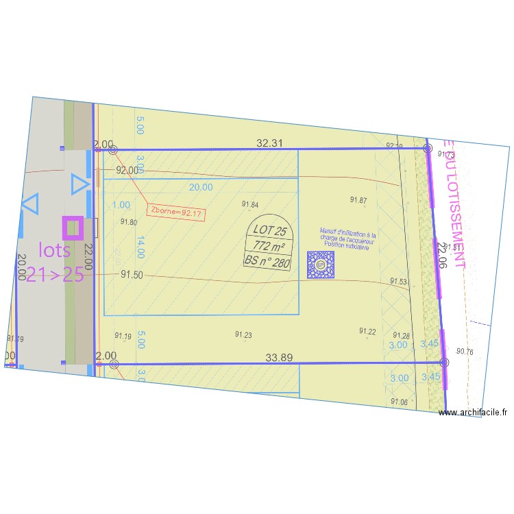 terrain. Plan de 0 pièce et 0 m2