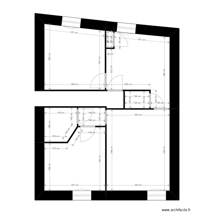 Reboul. Plan de 8 pièces et 54 m2