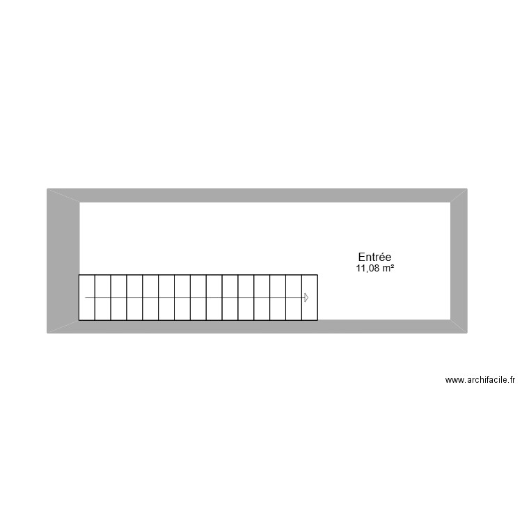 COULOIR d'ENTREE. Plan de 1 pièce et 11 m2