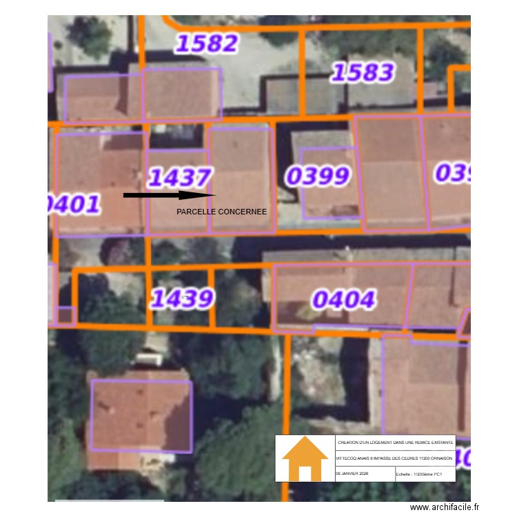 CADASTRE 2 ANAIS. Plan de 0 pièce et 0 m2