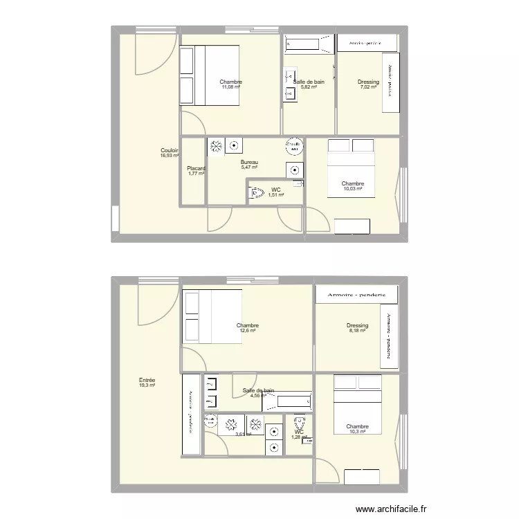 Atelier. Plan de 15 pièces et 119 m²