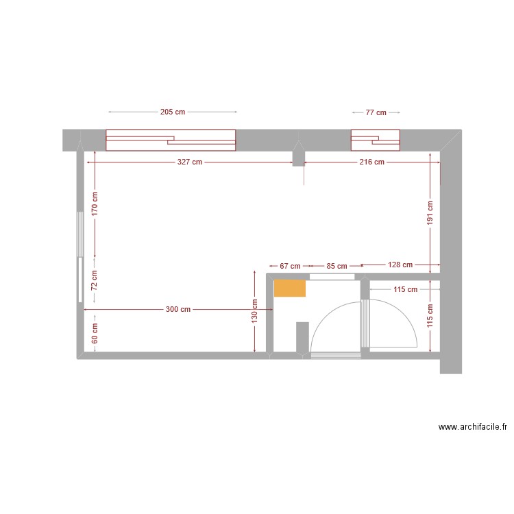 Cuisine l'Arcade. Plan de 0 pièce et 0 m2