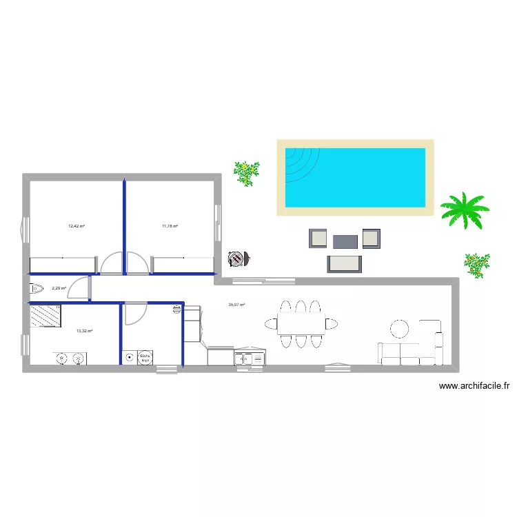FILLE LIONEL. Plan de 5  et 75 m²