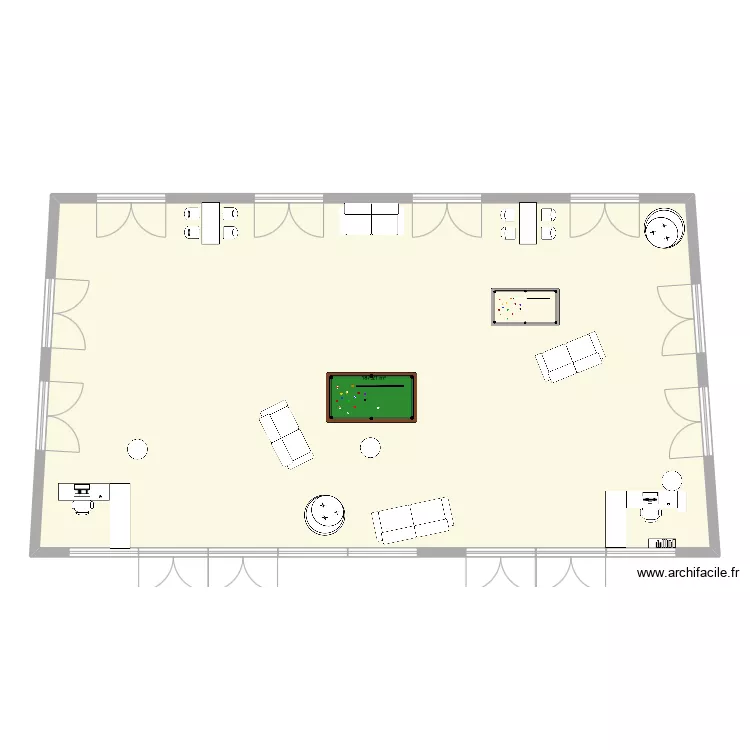 AULA Hall d'entr&eacute;e. Plan de 