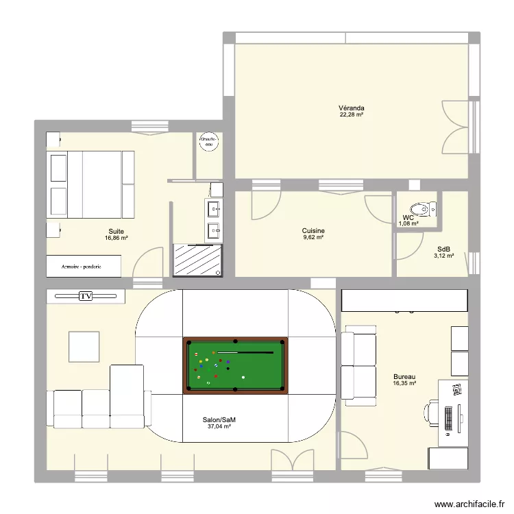Maison Léognan. Plan de 8 et 107 m² Maison Léognan. Plan de 8 et 107 m²