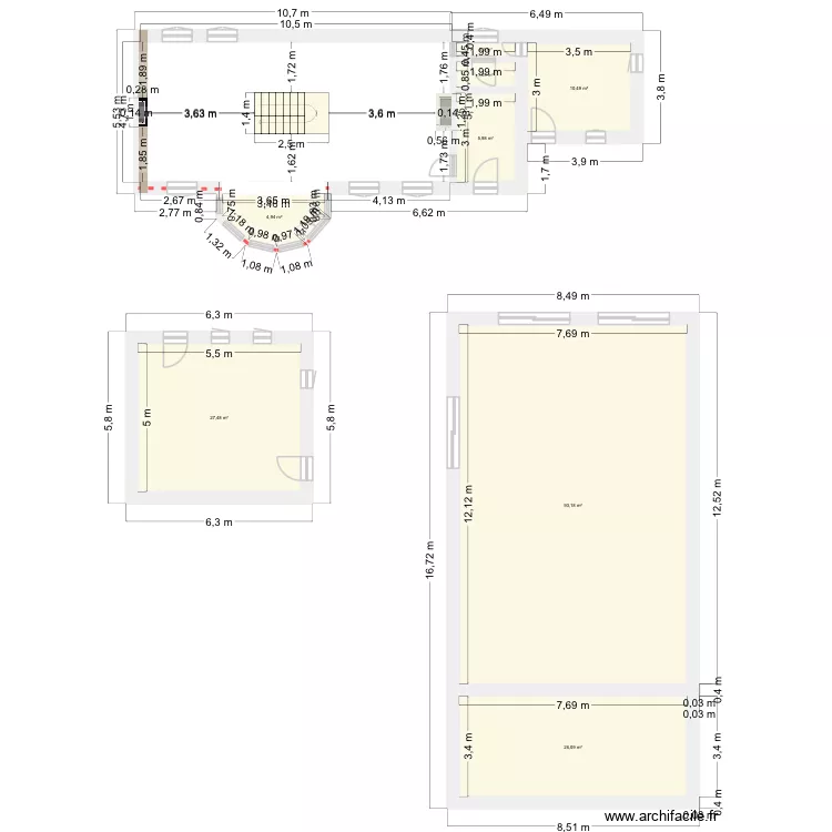Le clos de la lucarne. Plan de 8 et 171 m² Le clos de la lucarne. Plan de 8 et 171 m²