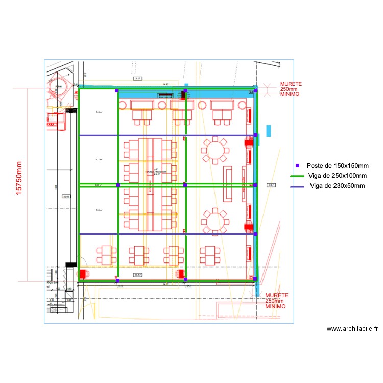 PRAIA VERDE. Plan de 4 pièces et 35 m2