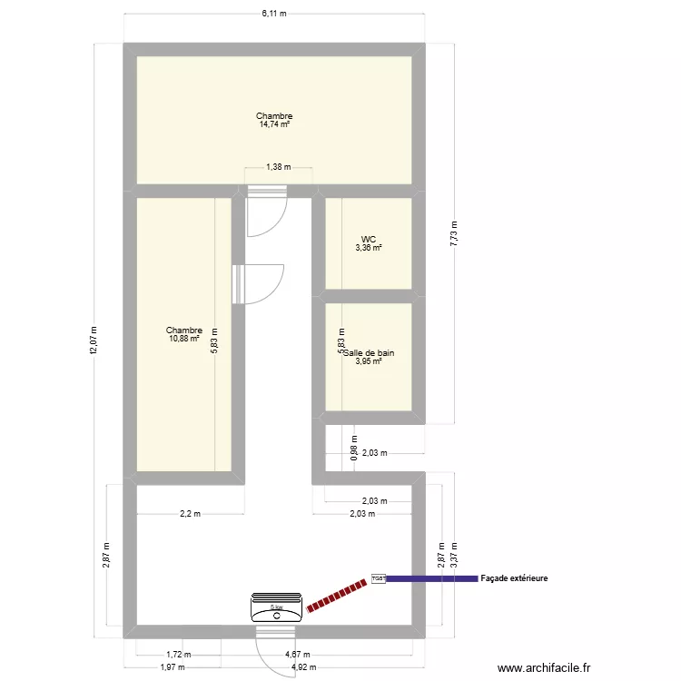 Plan implantation climatisation monosplit. Plan de 