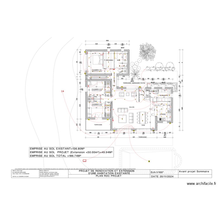 projet Burzio. Plan de 0 pièce et 0 m2