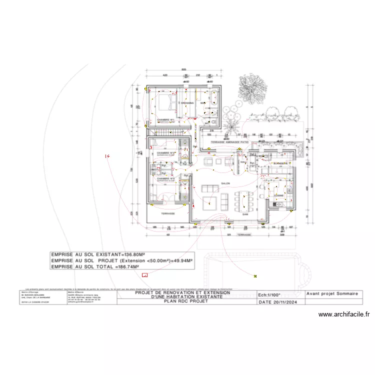 projet Burzio. Plan de 