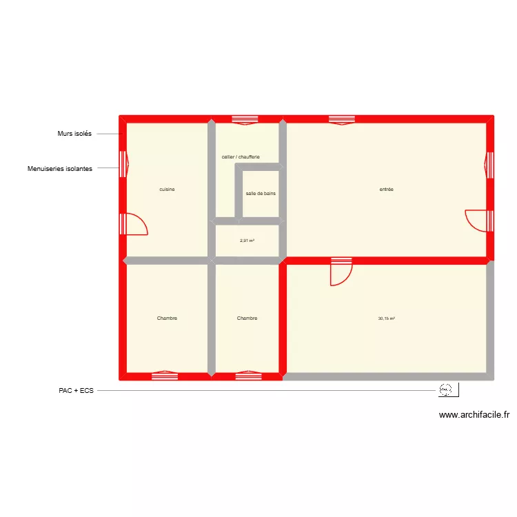 DENYS RDC étatpe 1 et 2. Plan de 8 et 115 m² DENYS RDC étatpe 1 et 2. Plan de 8 et 115 m²