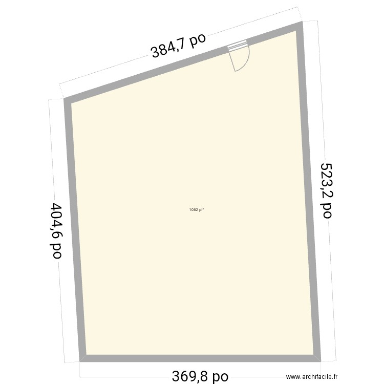 test 1. Plan de 1 pièce et 101 m2