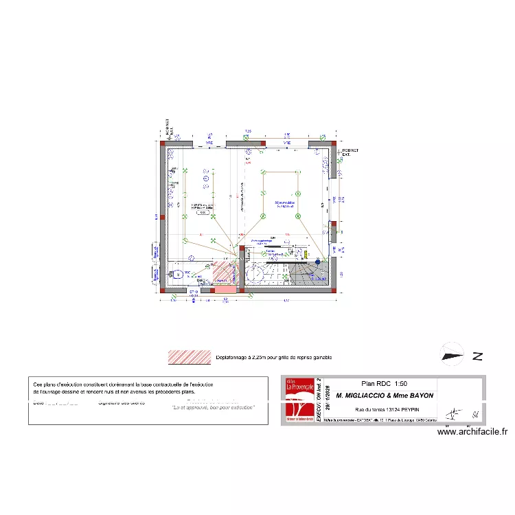 PLAN ELEC RDC MIGLIACCIO. Plan de 