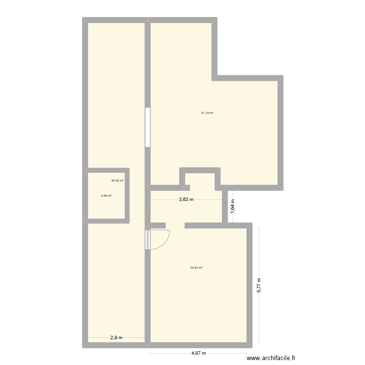 luliole cuisines. Plan de 4 pièces et 122 m2