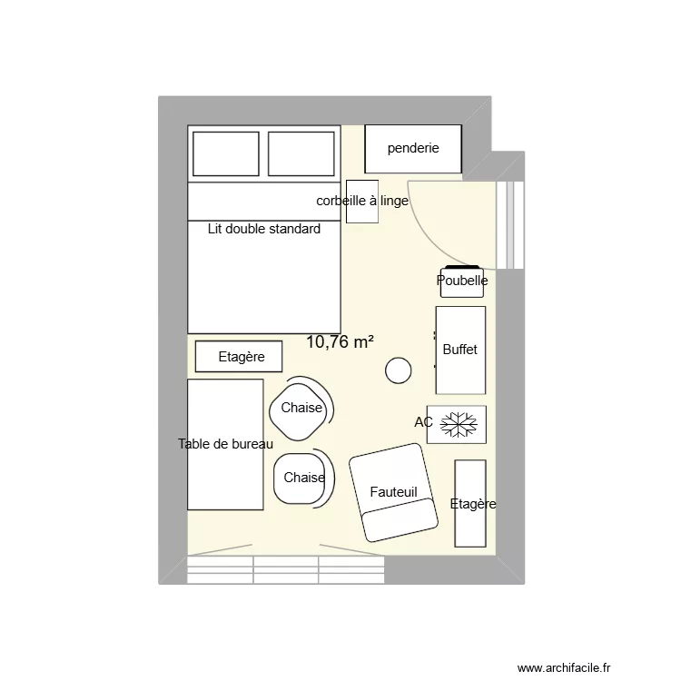 chambre abubu. Plan de 1 et 11 m² chambre abubu. Plan de 1 et 11 m²
