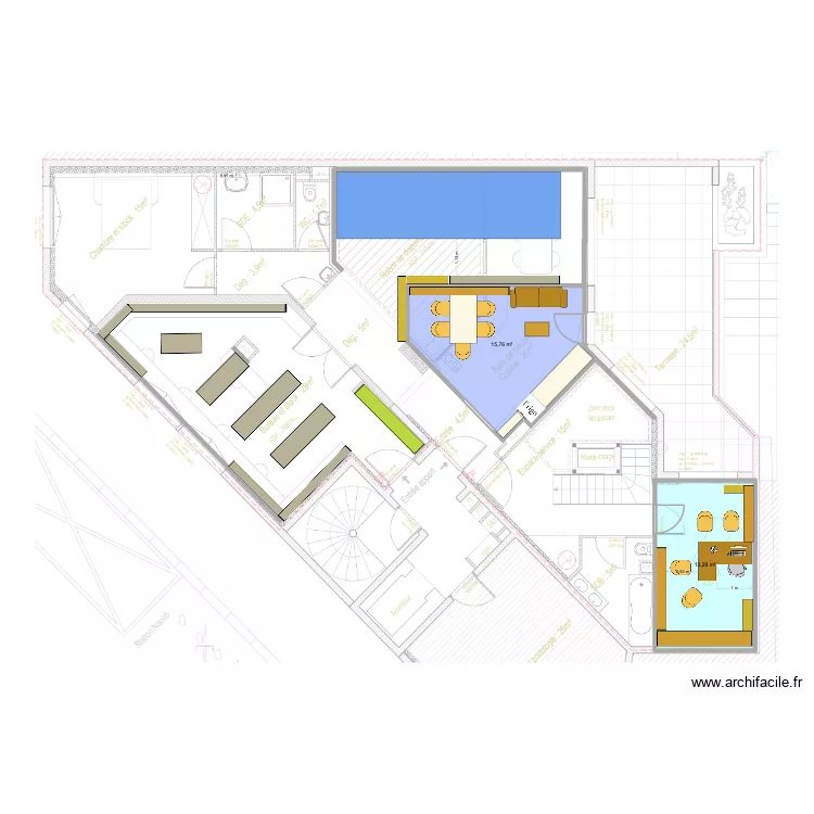 Appartement bonnes cotes implantation méditech 2. Plan de 2 et 29 m² Appartement bonnes cotes implantation méditech 2. Plan de 2 et 29 m²