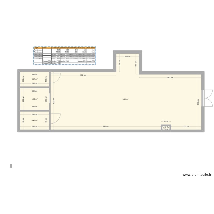 projet romain -PLESSIS. Plan de 5 pièces et 80 m2