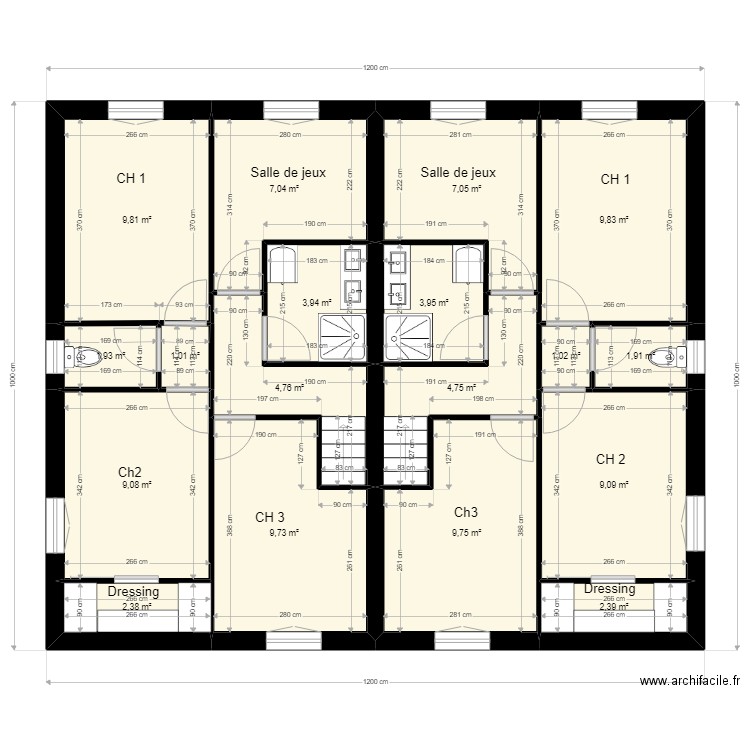 plan de masse etage quissac. Plan de 0 pièce et 0 m2