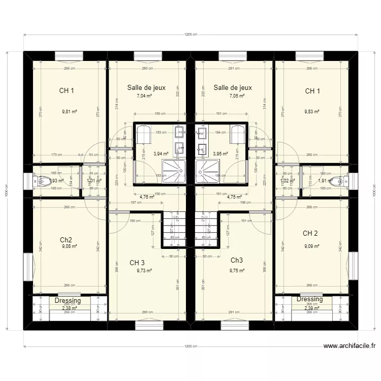 plan de masse etage quissac. Plan de 