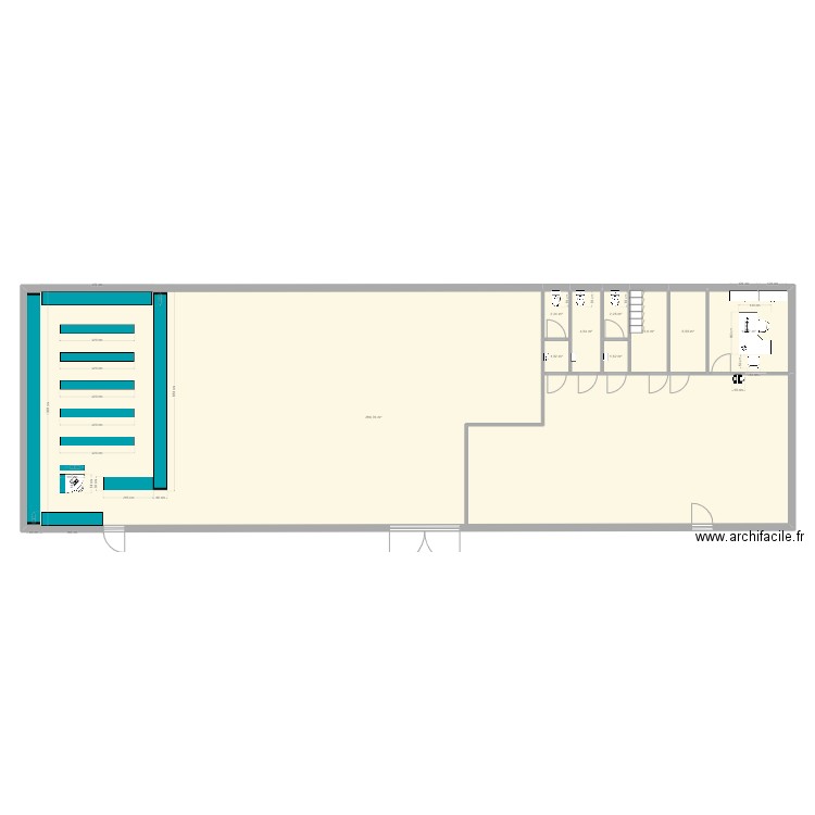 magasin maintenance. Plan de 9 pièces et 322 m2