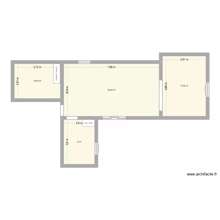 Villa Nina Rosa. Plan de 4 Pièces et 69 m²
