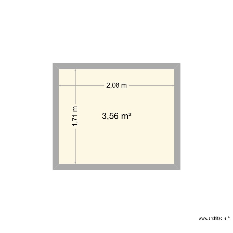 POUGET CEDRIC. Plan de 1 pièce et 4 m2