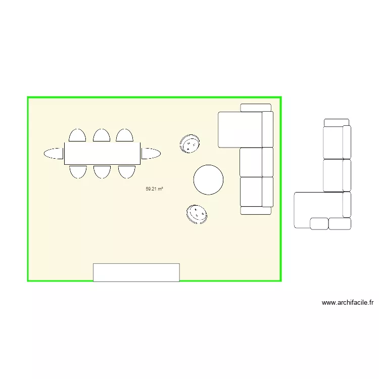 terrasse maison. Plan de 