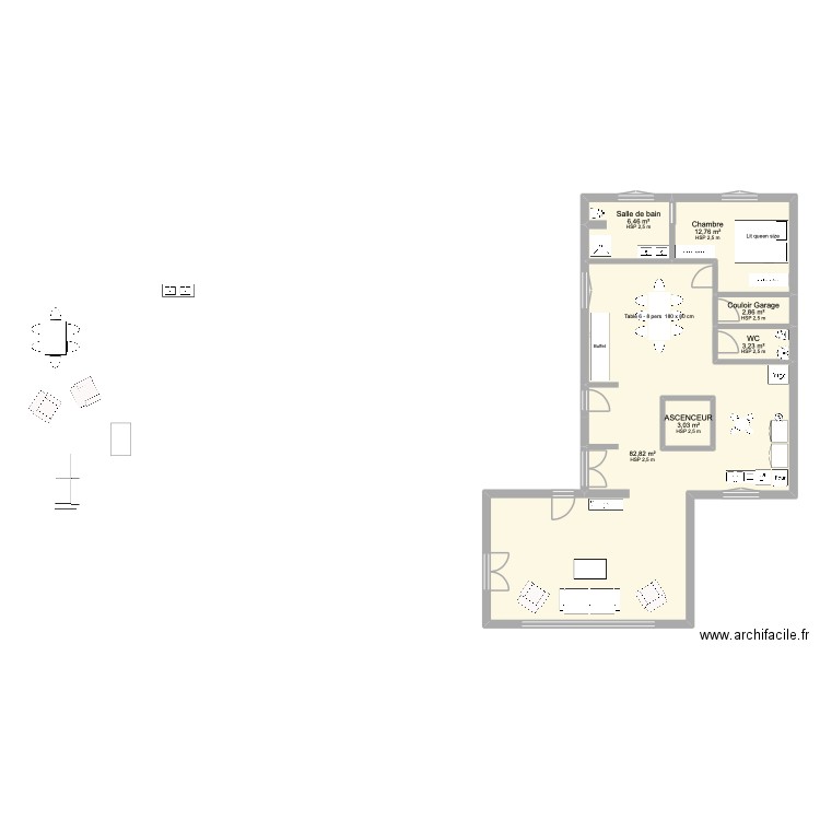 PLAN MAISON ACTUELLE PETIT HAMEAU 2. Plan de 6 pièces et 115 m2