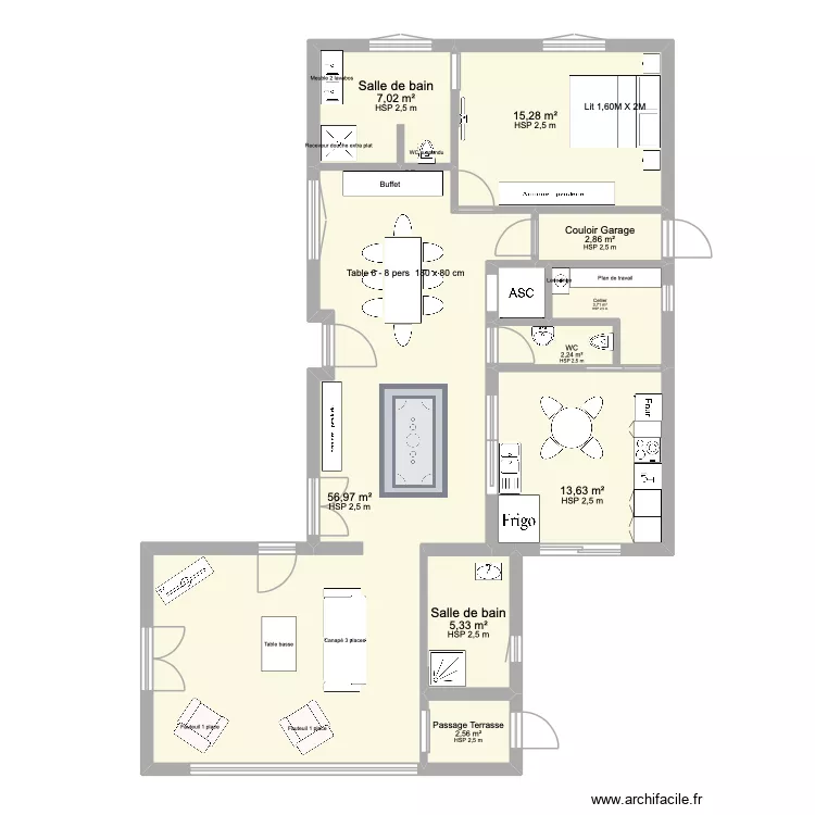 PLAN MAISON ACTUELLE PETIT HAMEAU 2. Plan de 10 pièces et 111 m² PLAN MAISON ACTUELLE PETIT HAMEAU 2. Plan de 10 pièces et 111 m²