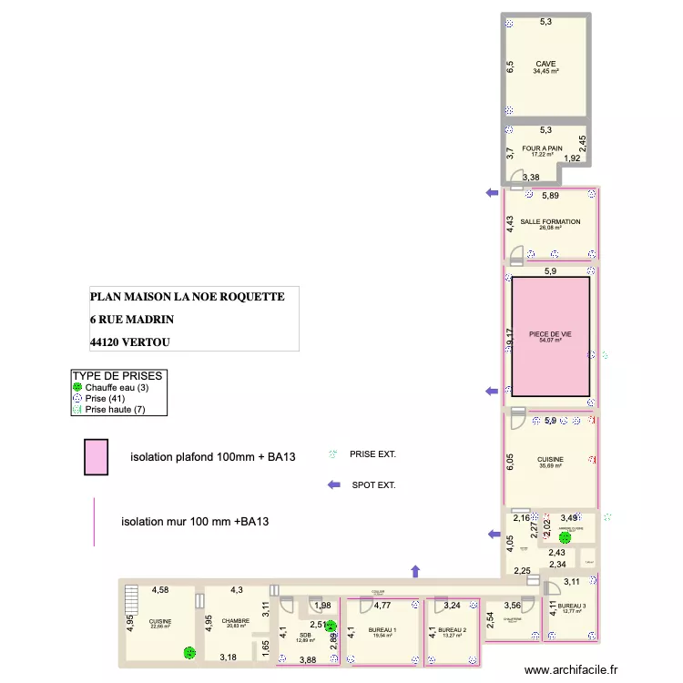 NOE ROQUETTE. Plan de 
