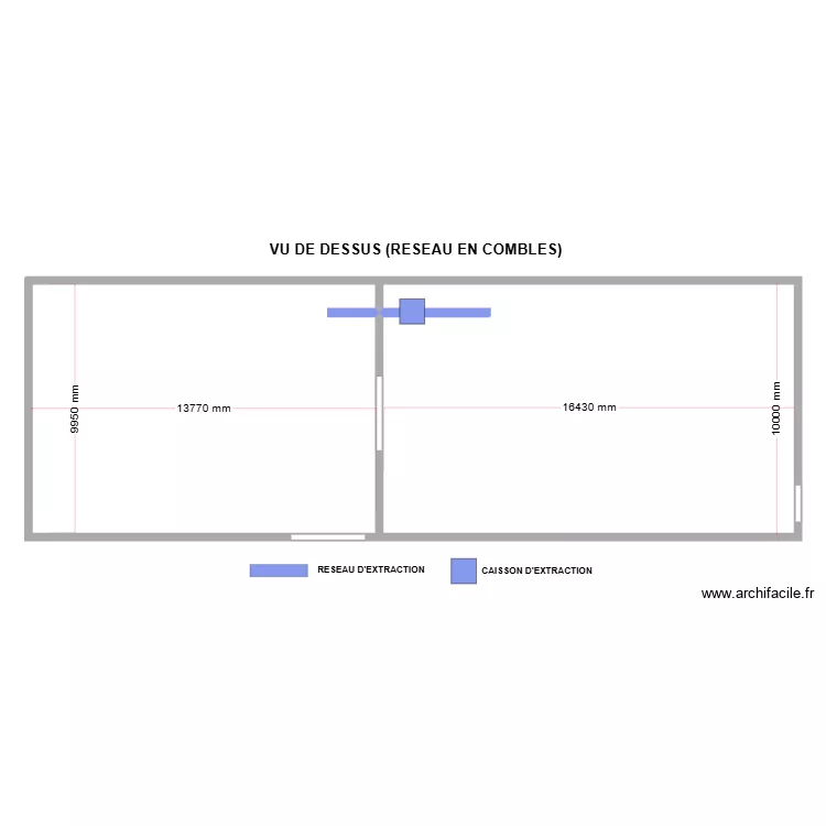 Plan VERRIERE TRAITEUR Combles r&eacute;seau V2. Plan de 