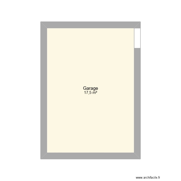 maison. Plan de 1 pièce et 18 m2